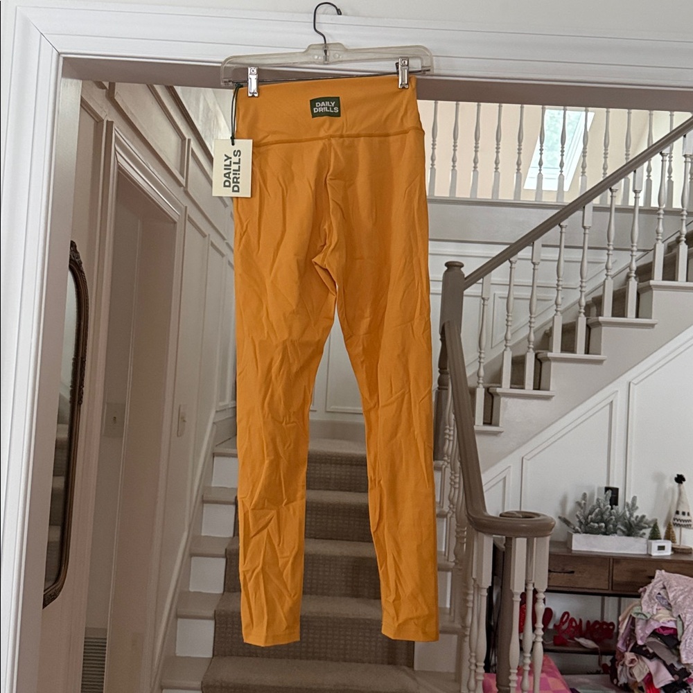 Daily Drills Mustard Yellow High-Waist Leggings